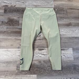 Peloton High Rise Cropped Leggings Sage Green Logo Size 2X